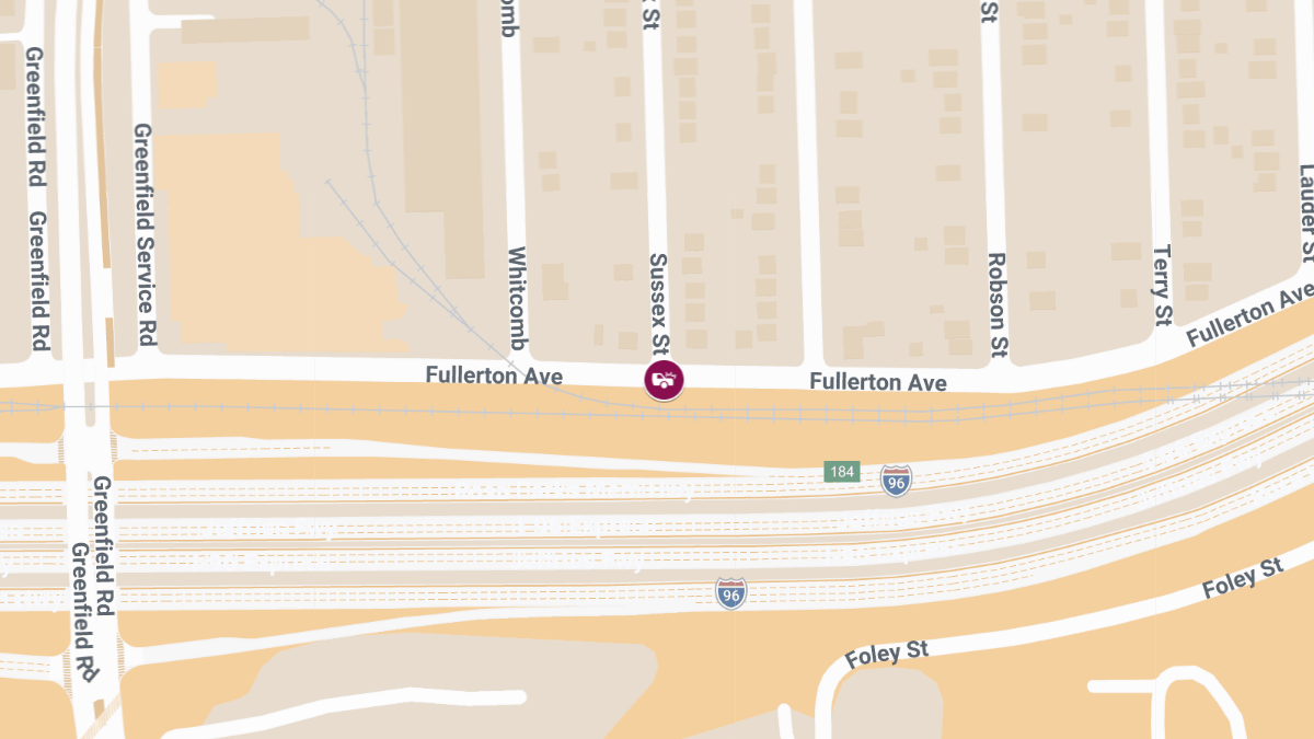 Crash with Injuries at Fullerton Ave and Sussex St