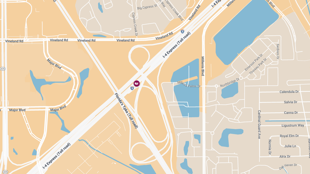 Crash with Injuries at I-4 East Exit to Florida’s Turnpike