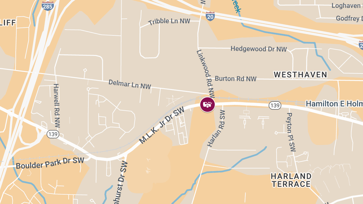 Crash with Injuries at Linkwood Rd NW & M.L.K. Jr Dr SW