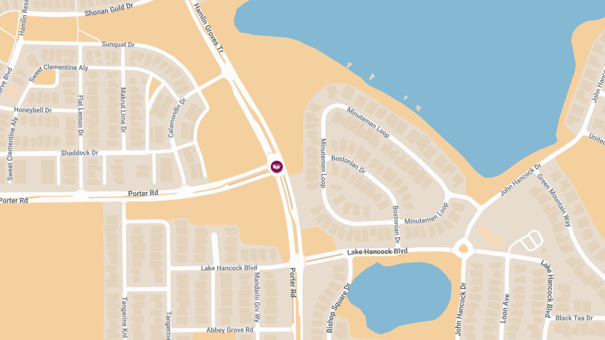 Crash with Injuries at Porter Rd and Hamlin Groves Trl