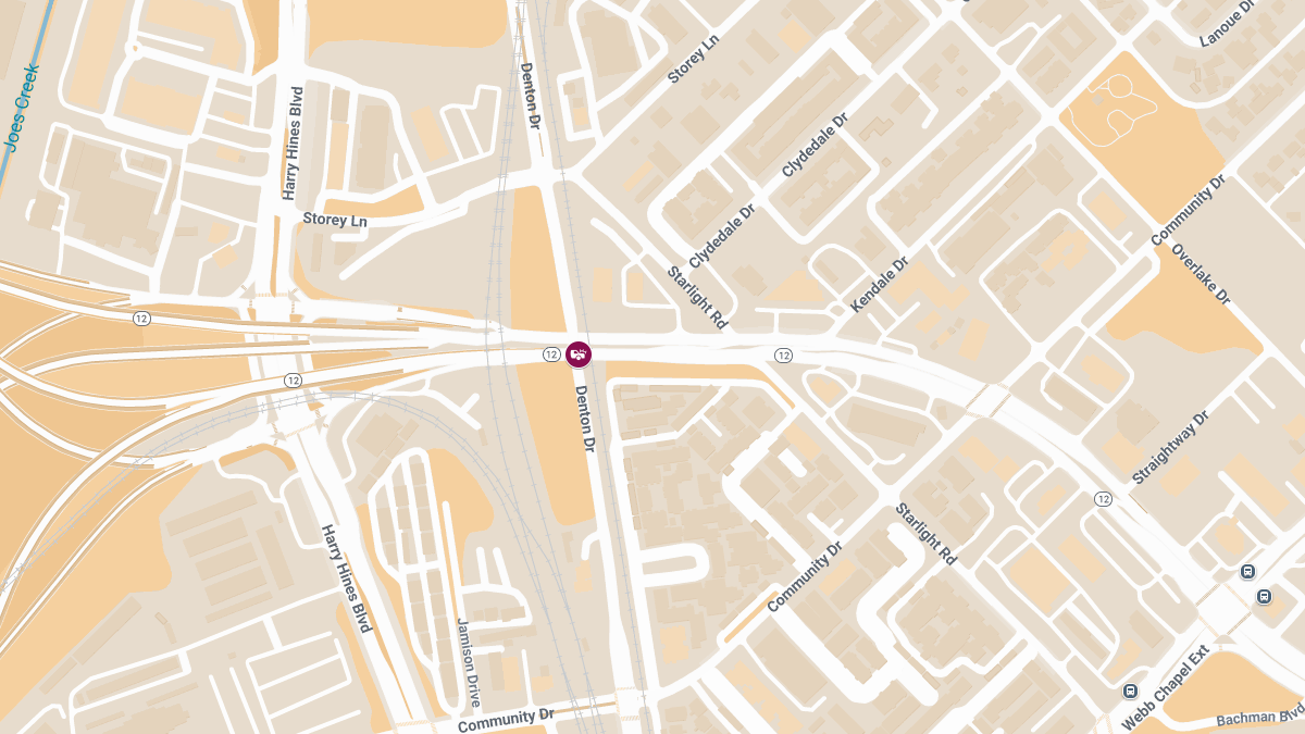 Crash with Injuries at W Northwest Hwy & Denton Dr