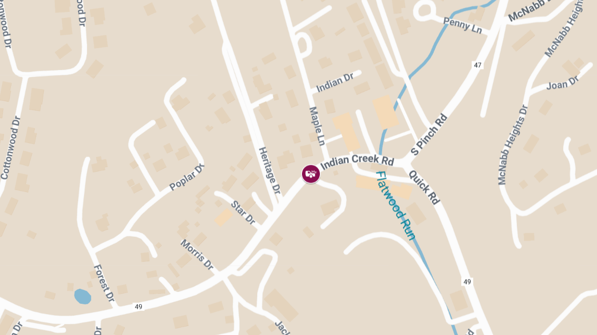 Crash with Injuries on 5004 Indian Creek Rd
