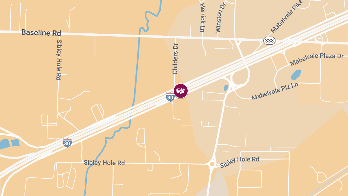 Crash with Injuries on I-30 Near University Exit