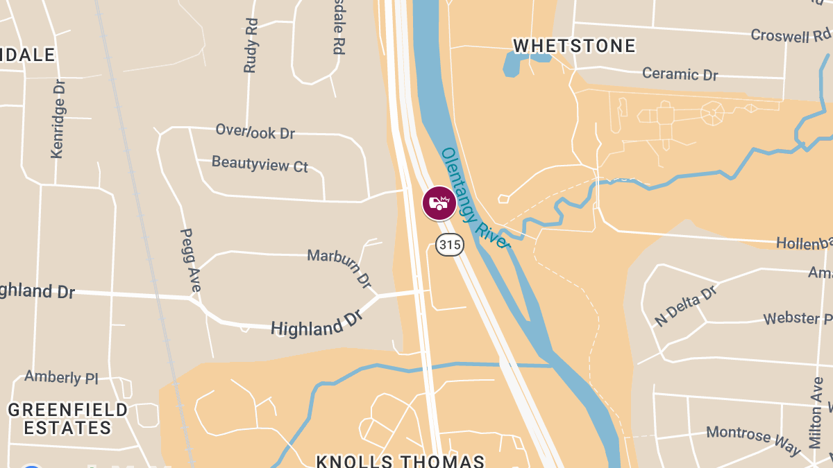 Crash with Injuries on State Rte 315 Near Mile Marker 2