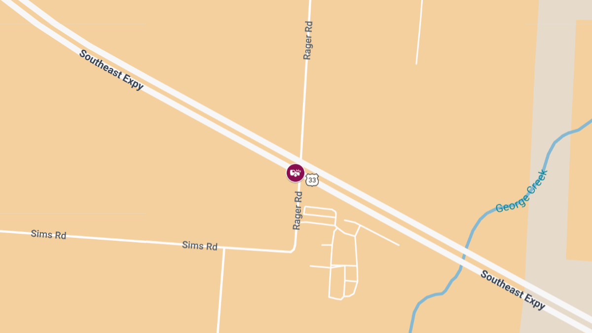 Crash with Injuries on US-33 West at Rager Rd