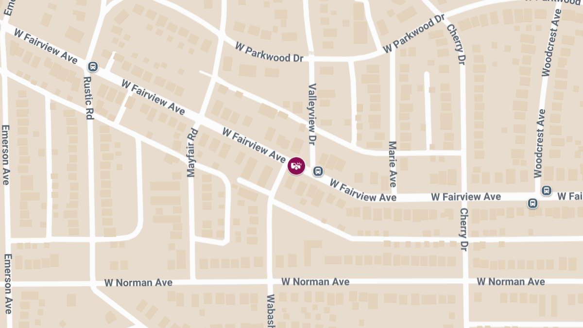 Crash with Injuries on W Fairview Ave Near Wabash Ave and Mayfair Rd