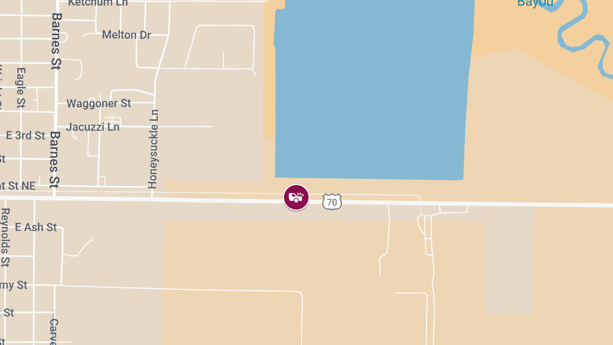 Crash with Injuries on WB U.S. Highway 70 at 2.2 Miles East of State Highway 88