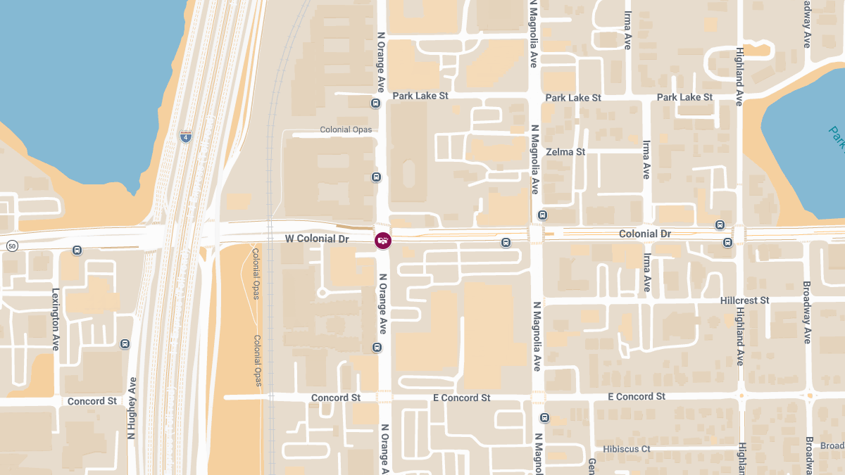 Crash with Injury Reported at N Orange Ave & E Colonial Dr