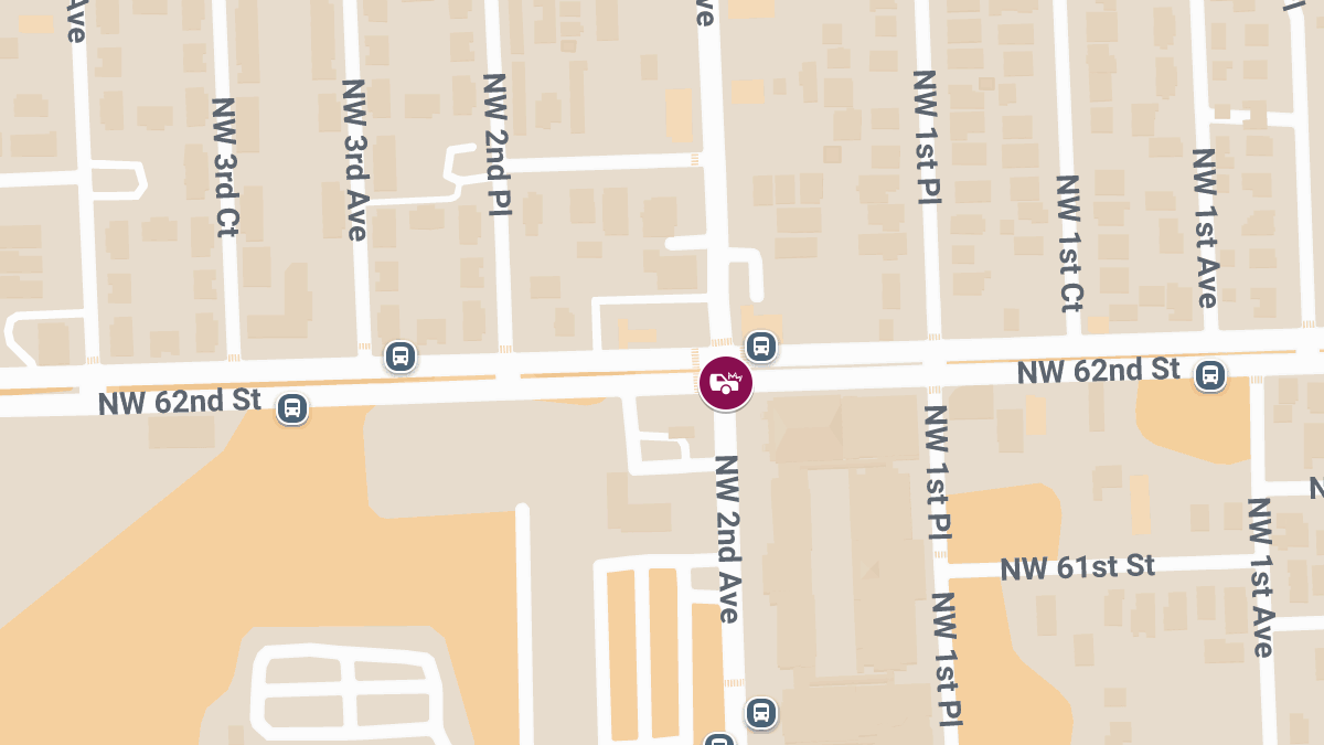 Driver Injured in Two-Vehicle Collision at NW 2nd Ave and NW 62nd St