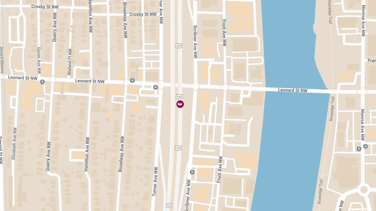 Driver Unresponsive After Crash on US 131 Near Leonard St