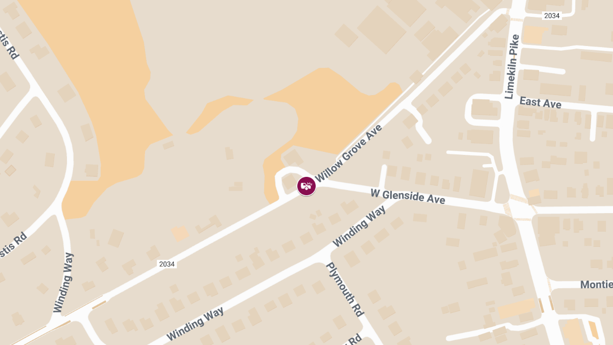 EMS Vehicle Involved in Collision at W Glenside Ave & Willow Grove Ave