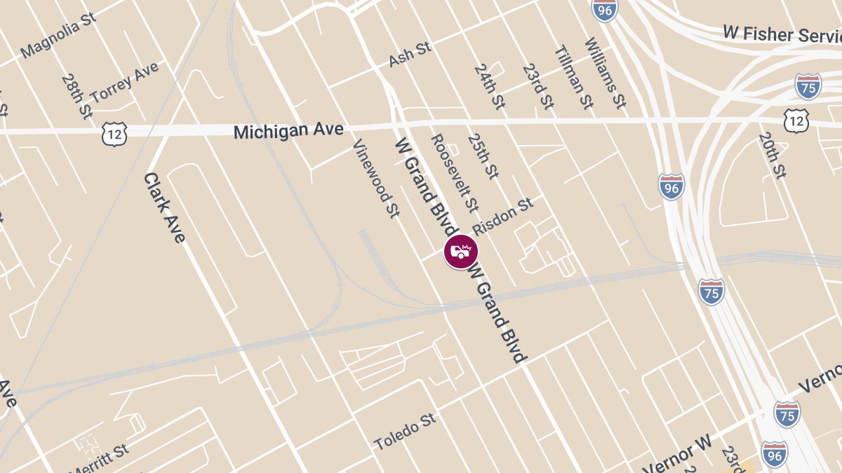Elderly Woman Injured in Vehicle Accident Near W Grand Blvd