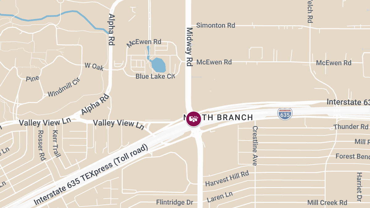 Emergency Crews Respond to Accident With Injuries at Lbj Fwy W & Midway Rd