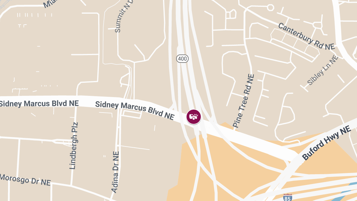 Emergency Crews Respond to Auto Accident With Injuries at Georgia 400 SB & Sidney Marcus Blvd