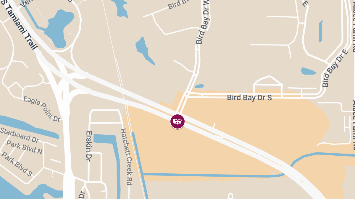 Evening Accident with Injuries at Bird Bay Dr W and US 41 Bypass N
