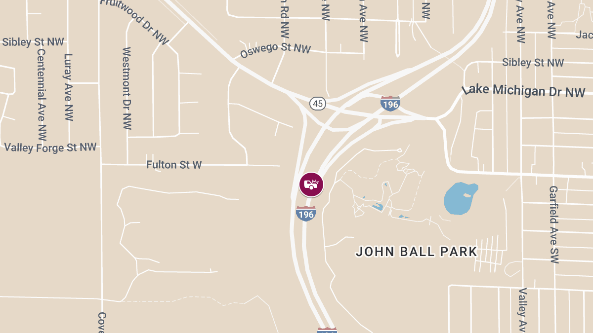 Extrication Required After Multi-Vehicle Crash on I-196 Near Lake Michigan Dr