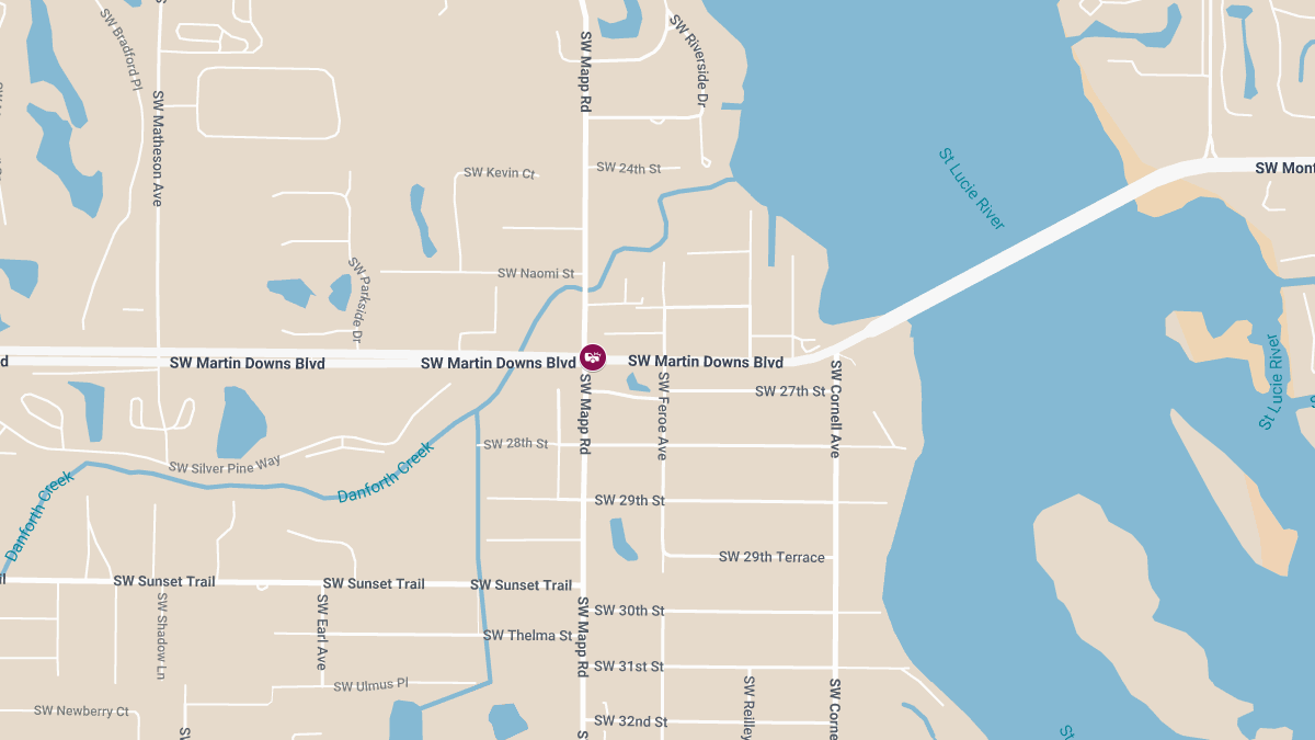 Fatal Crash Reported at SW Mapp Rd and SW Martin Downs Blvd