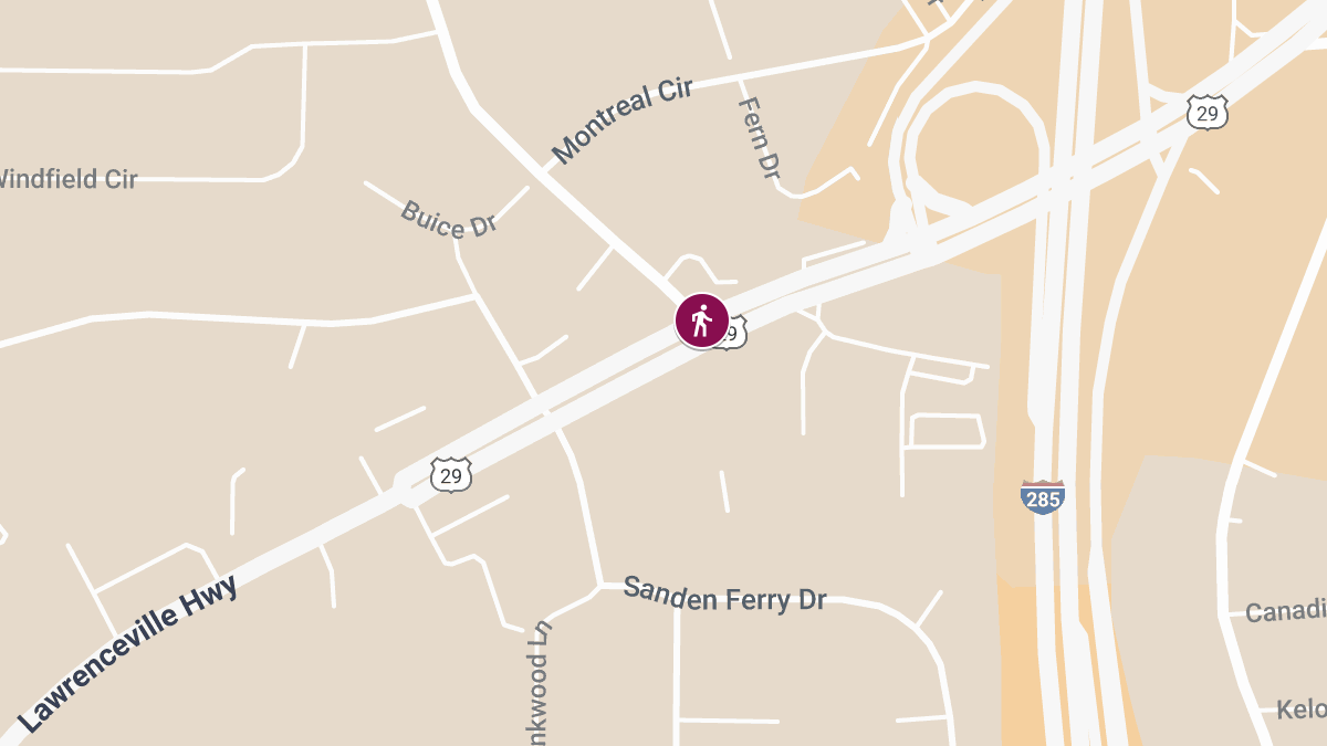 Fatal Pedestrian Crash on Lawrenceville Hwy at Montreal Rd