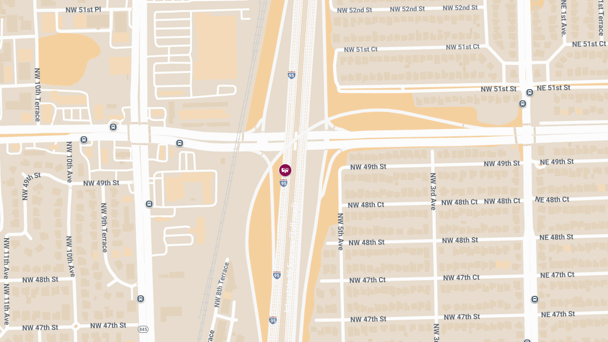 Four Injured in Seven-Vehicle Crash on I-95 Near Commercial Blvd