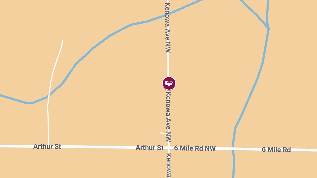 Head Injury Reported in Two-Vehicle Crash on Kenowa Ave NW