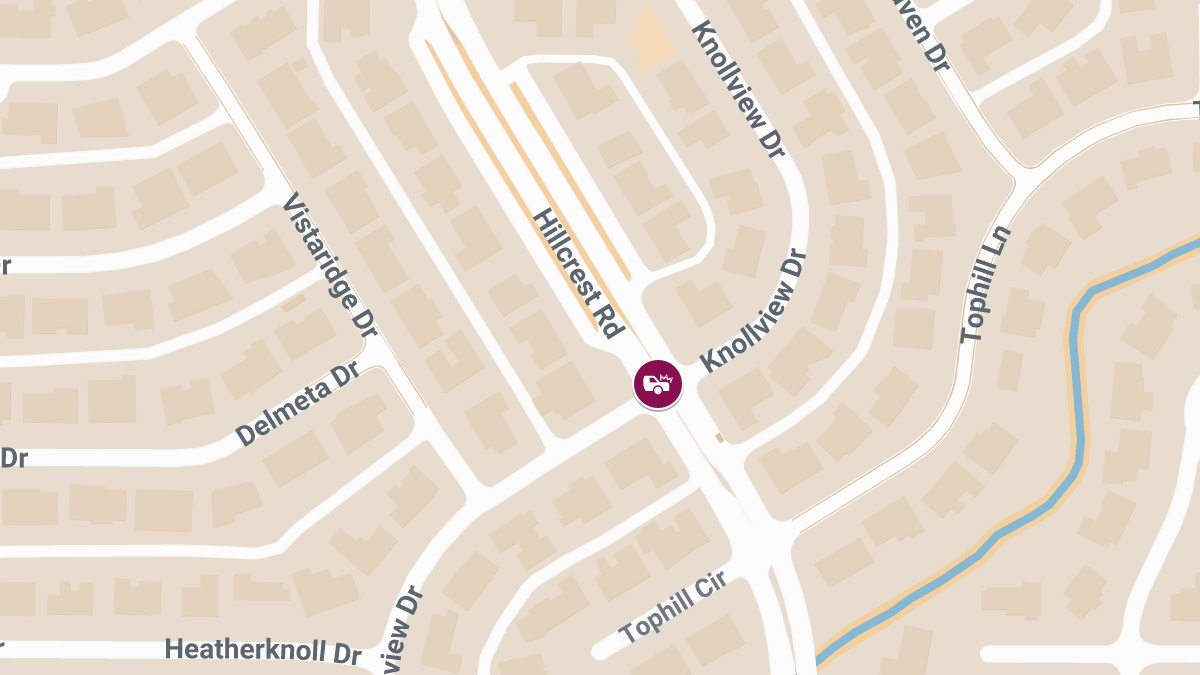 Injuries Reported After Vehicle Collision at Hillcrest Rd & Knollview Dr