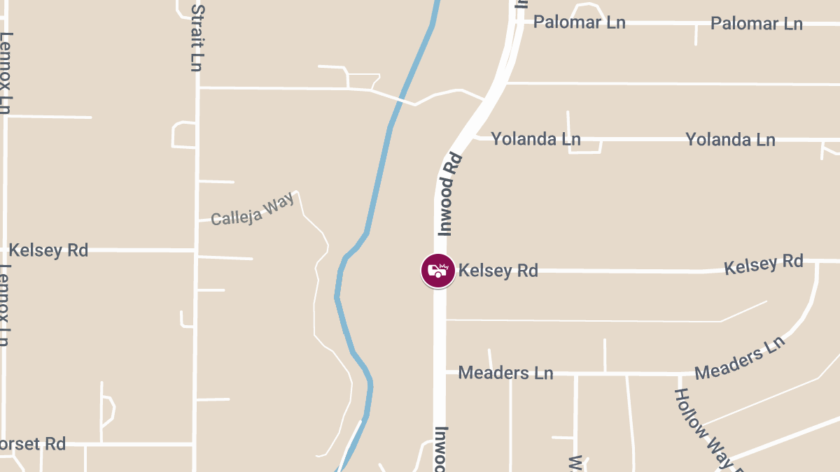 Injuries Reported After Vehicle Collision at Inwood Rd & Kelsey Rd