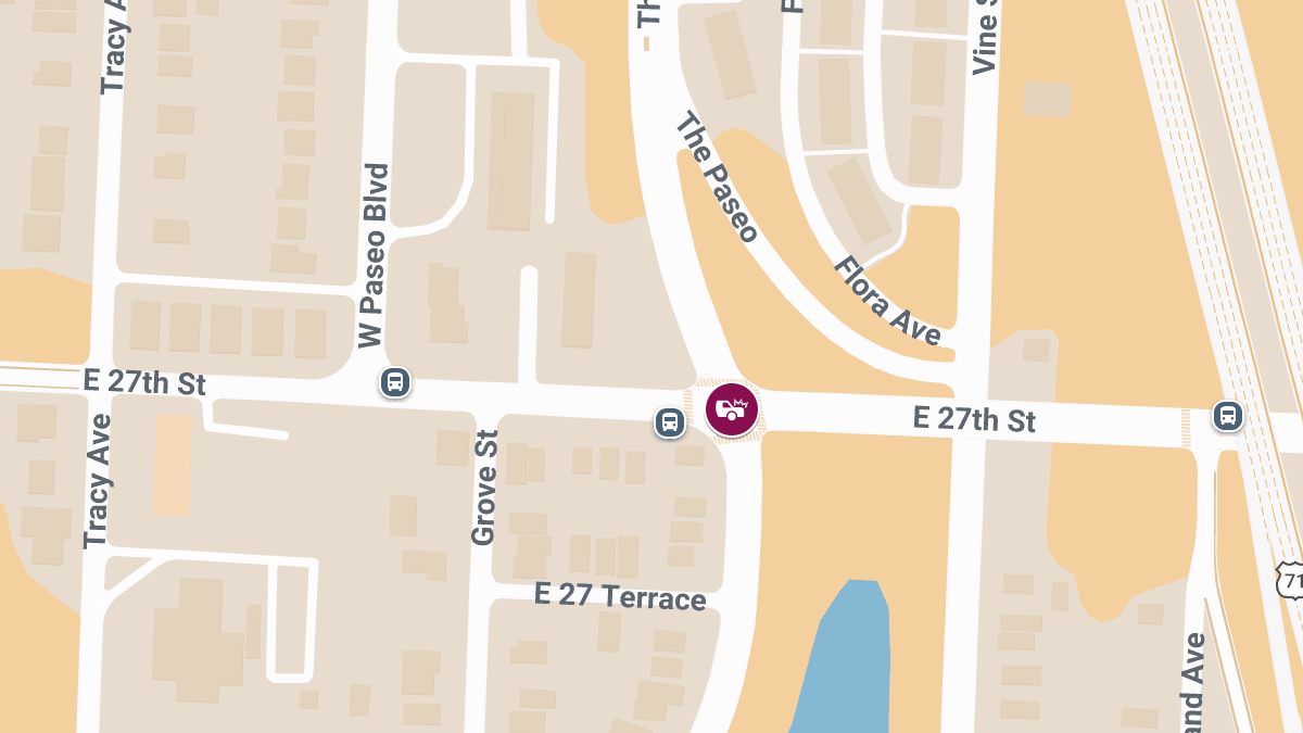 Injuries Reported in Accident at E 27th St & The Paseo