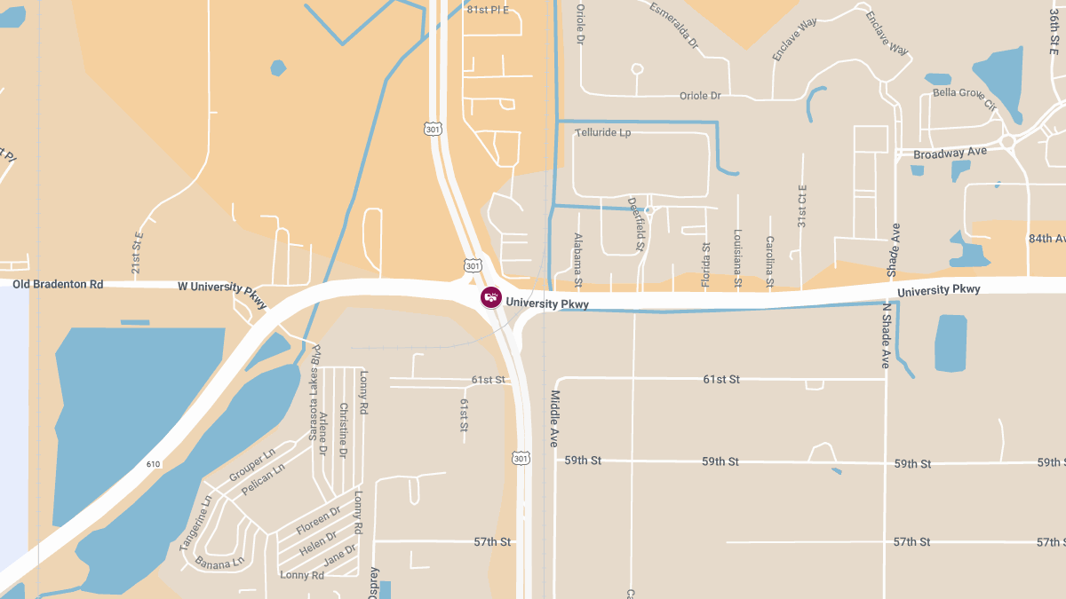 Injuries Reported in Accident at University Pkwy and N Washington Blvd