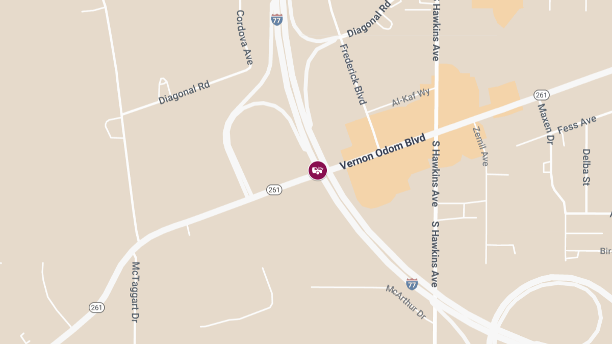 Injuries Reported in Collision Near Vernon Odom Blvd and I-77 S