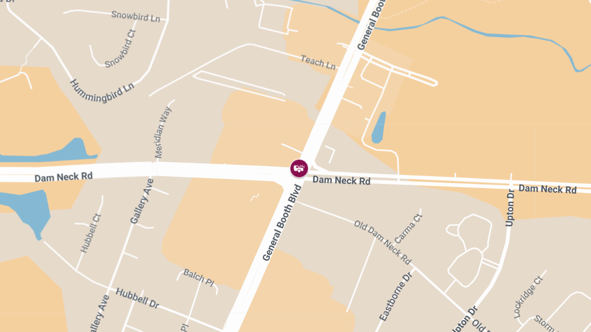 Injuries Reported in Collision at Dam Neck Rd & General Booth Blvd