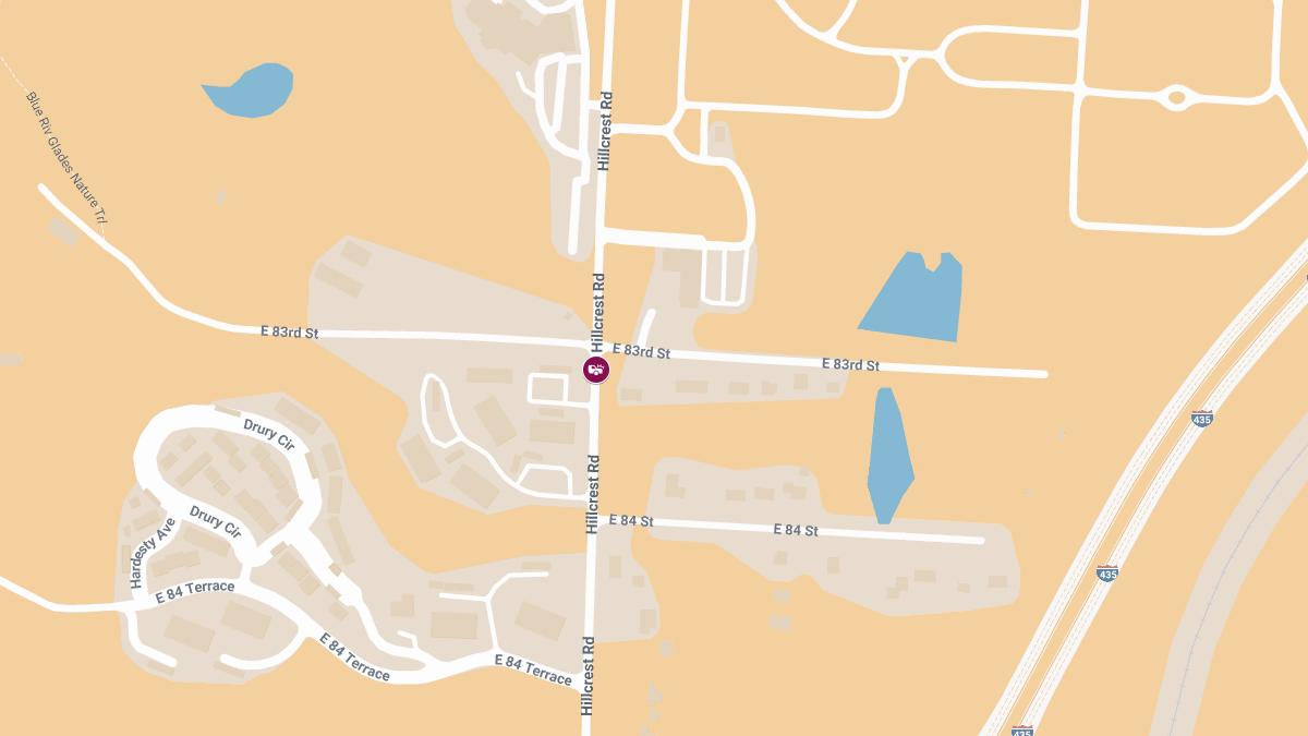 Injuries Reported in Collision at E 83rd St & Hillcrest Rd