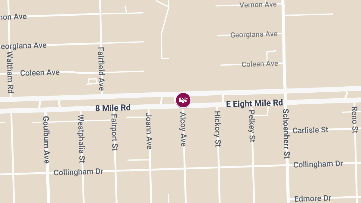 Injuries Reported in Collision at Eight Mile Rd and Alcoy Ave