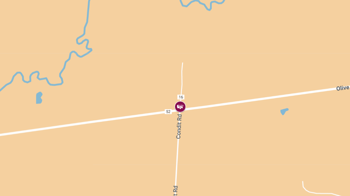 Injuries Reported in Collision at Olive Green Rd & Condit Rd