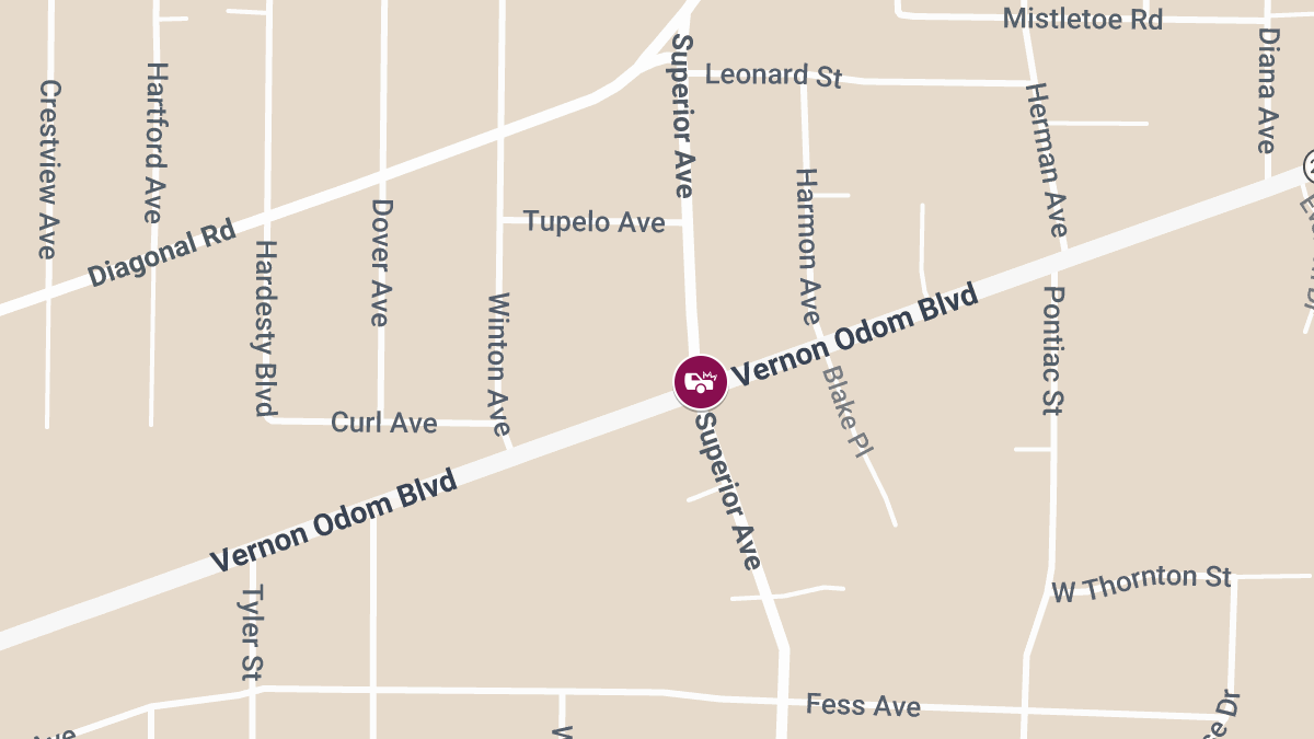 Injuries Reported in Collision at Vernon Odom Blvd & Superior Ave