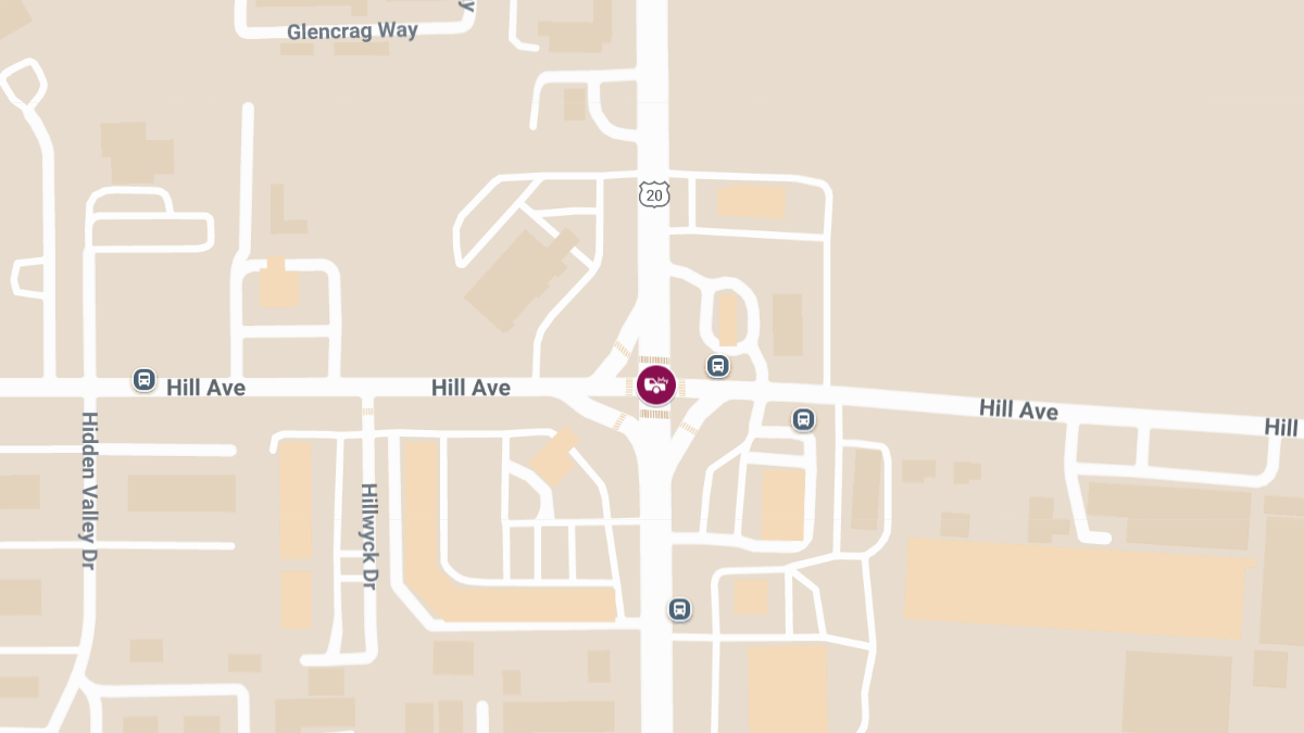 Injuries Reported in Crash Near Hill Ave and S Reynolds Rd