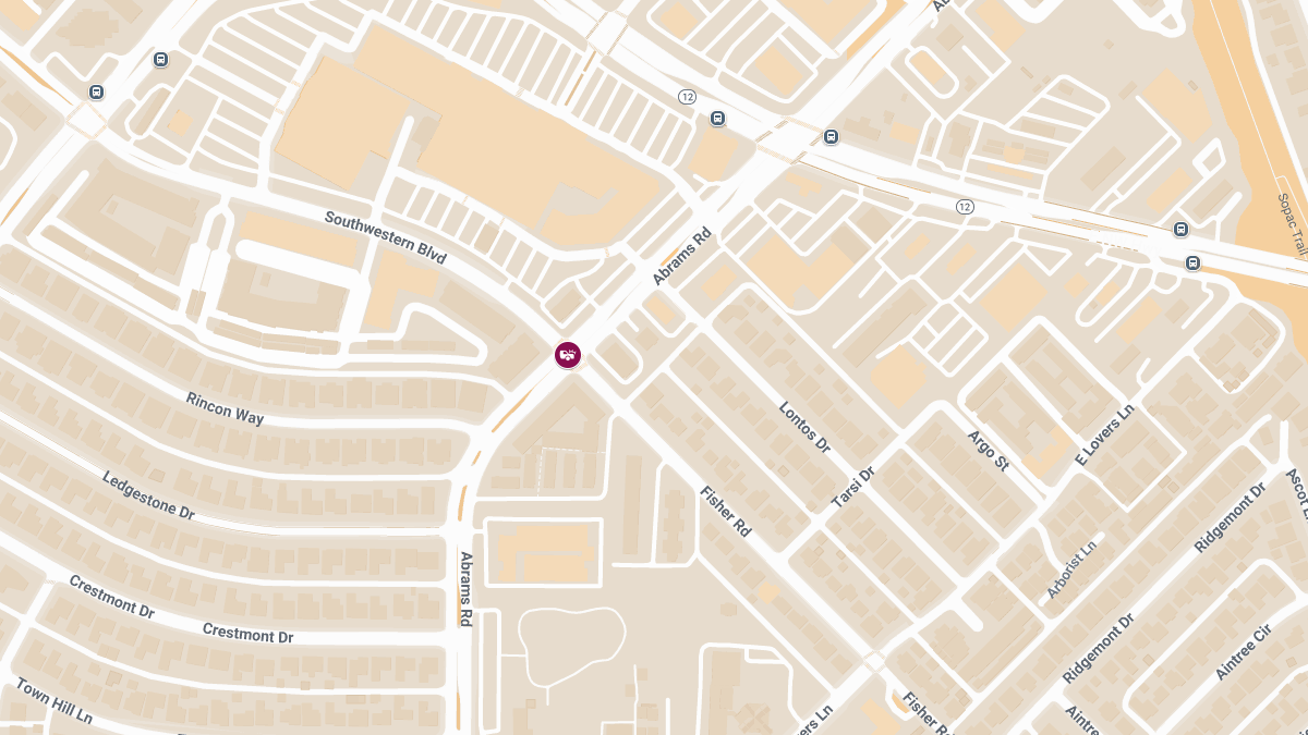 Injuries Reported in Crash at Abrams Rd & Fisher Rd