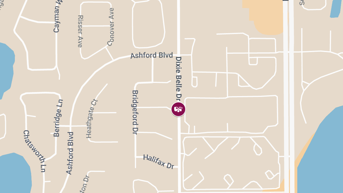 Injuries Reported in Crash at Catherine Ave & Dixie Belle Dr