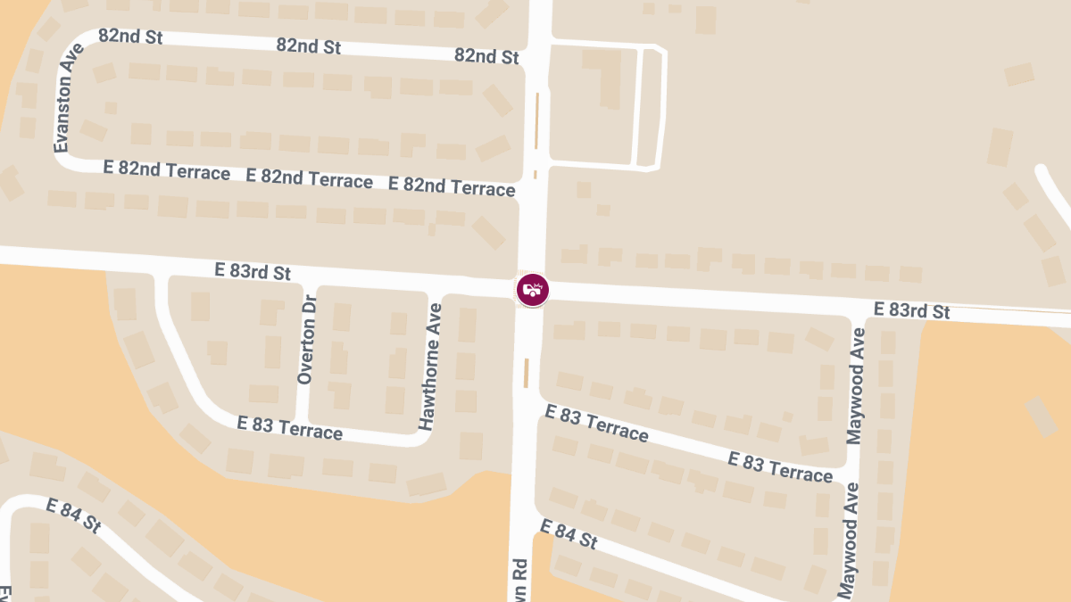Injuries Reported in Crash at E 83rd St and Raytown Rd