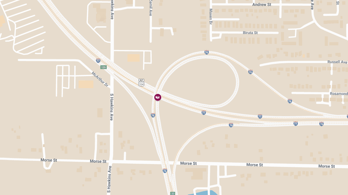 Injuries Reported in Crash at I-76I-77 Interchange