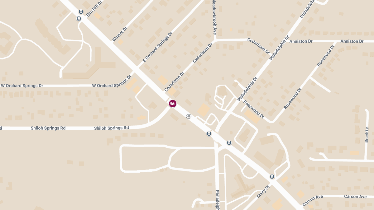 Injuries Reported in Crash at Shiloh Springs Rd and N Main St