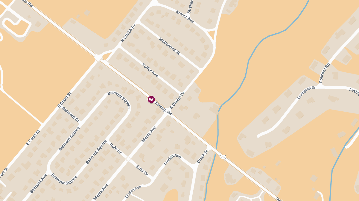 Injuries Reported in Crash at Swamp Rd (PA-313) Near Maple Ave