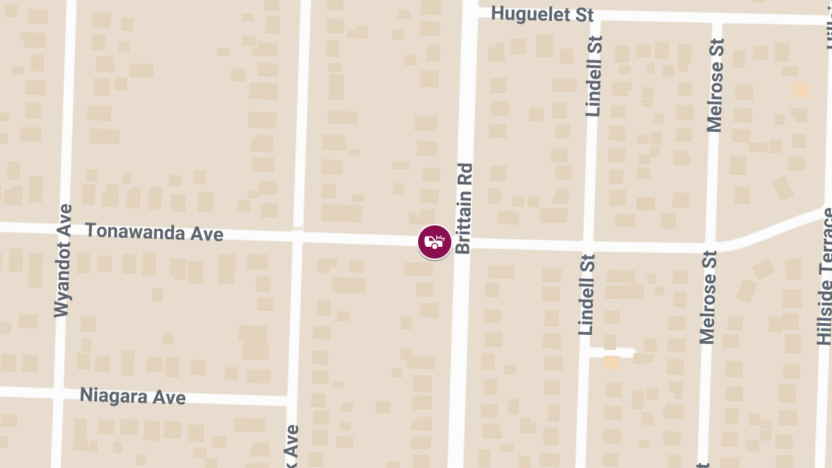 Injuries Reported in Crash at Tonawanda Ave & Brittain Rd