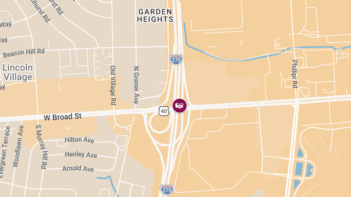 Injuries Reported in Crash at W Broad St and I‑270 South