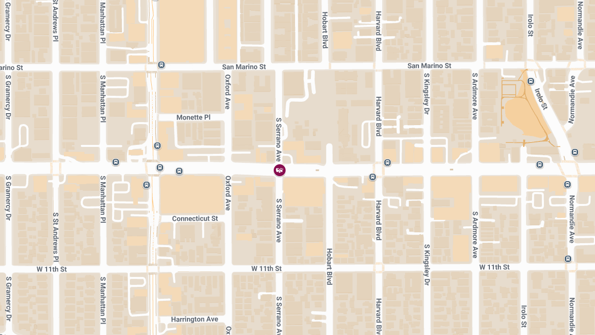 Injuries Reported in Crash at W Olympic Blvd & S Serrano Ave