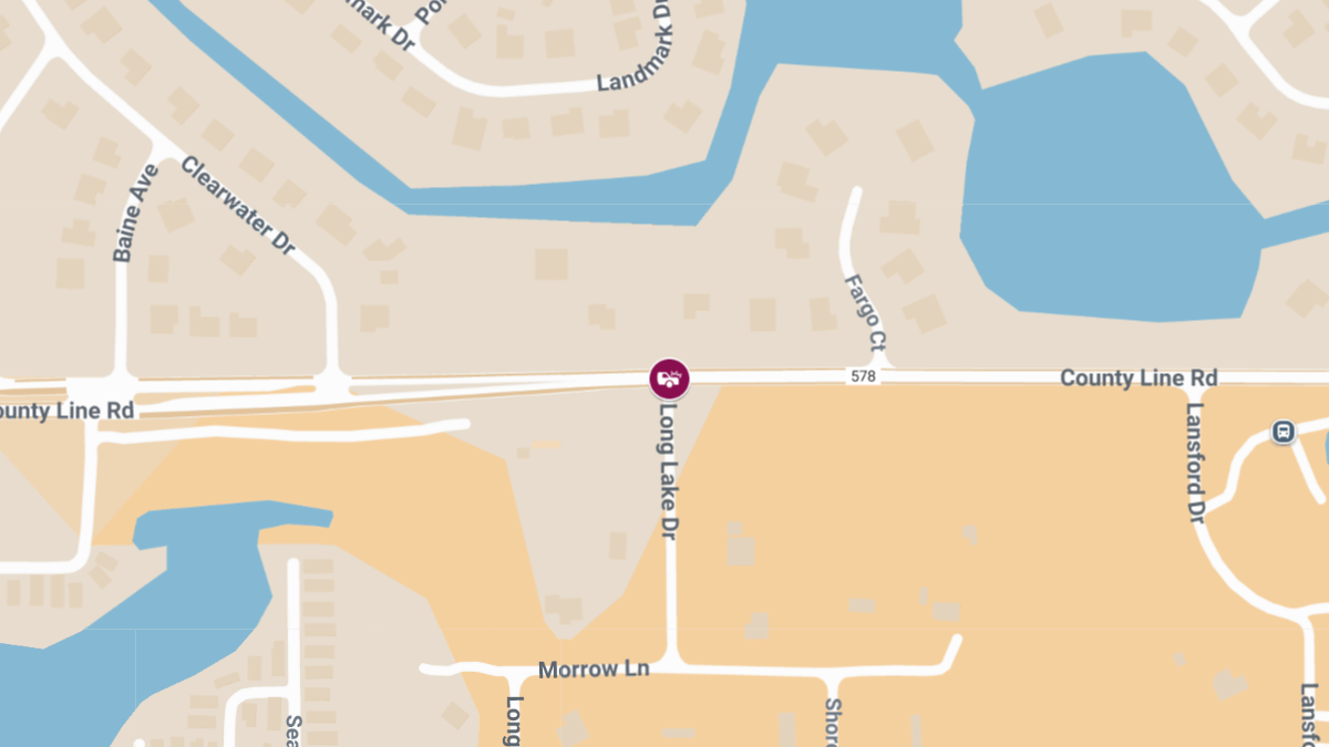 Injuries Reported in Crash on County Line Rd Near Long Lake Dr