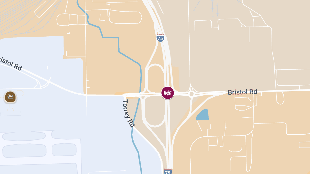 Injuries Reported in Crash on SB I-75 at W Bristol Rd