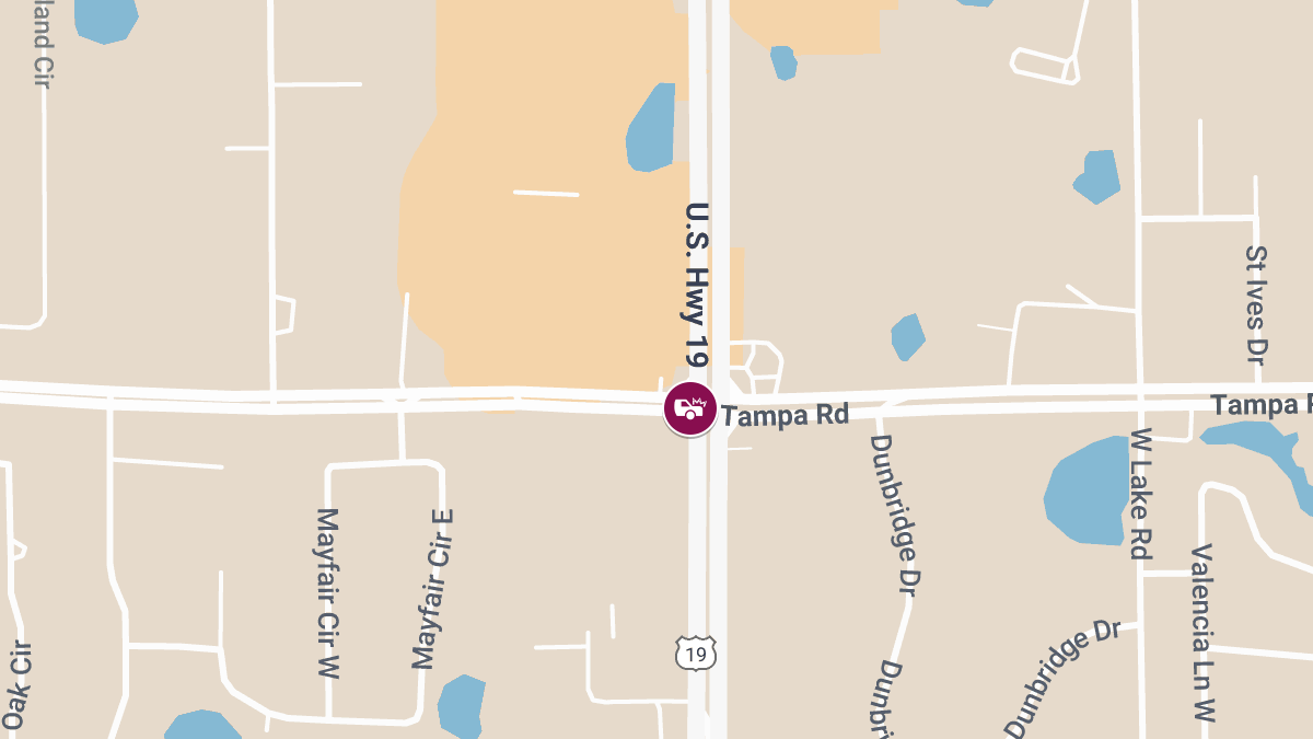Injuries Reported in Crash on US-19 at Tampa Rd