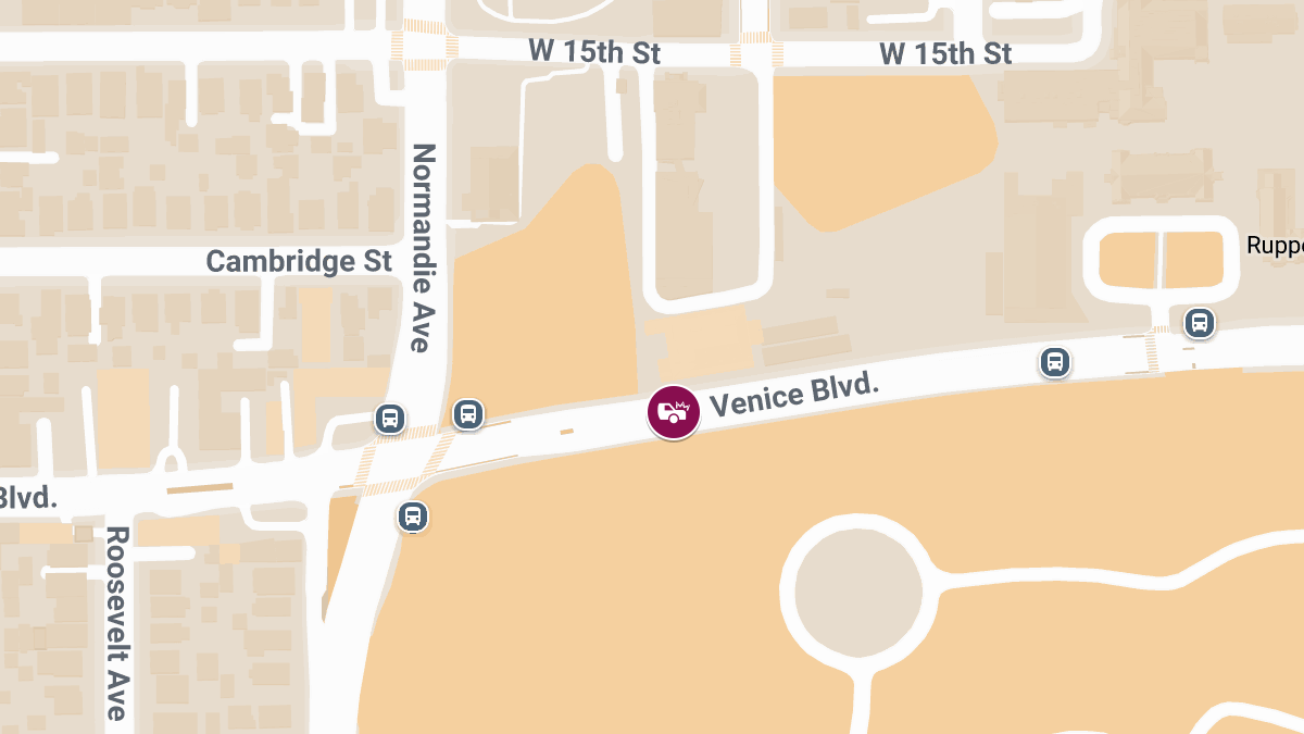 Injuries Reported in Crash on Venice Blvd Near Normandie Ave