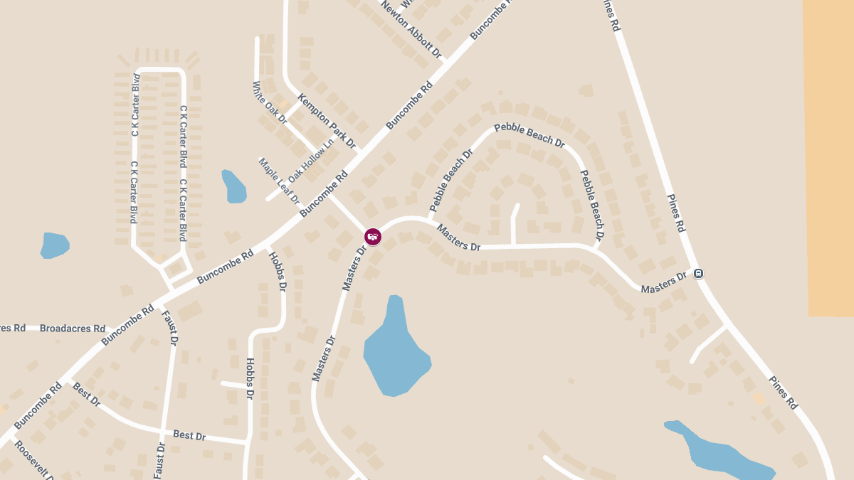 Injuries Reported in Early-Morning Crash at Buncombe Rd & Masters Dr