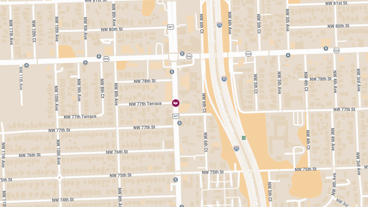 Injuries Reported in Early Morning Crash at NW 7th Ave & NW 77th Ter